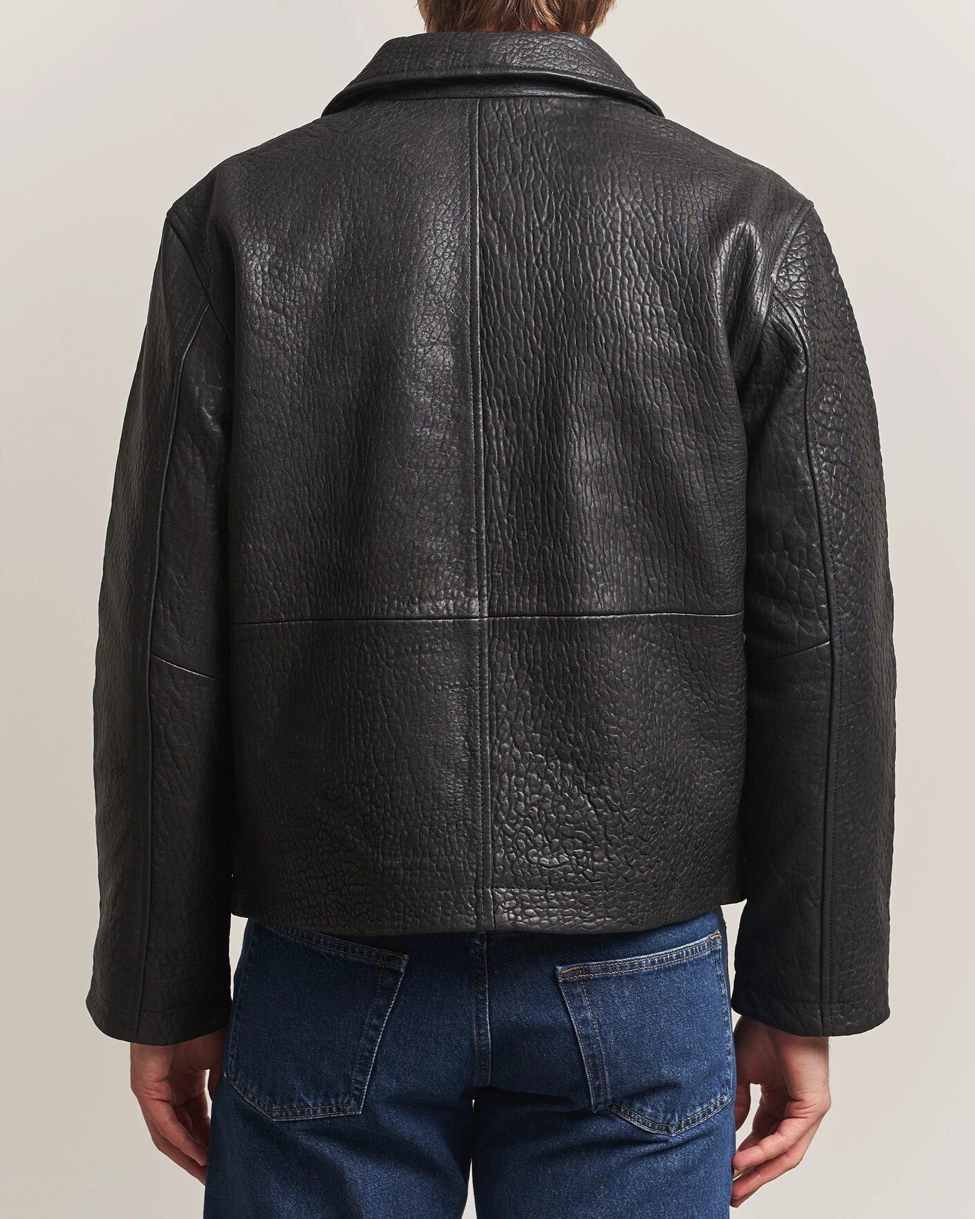 Herr | Jackor | Sunflower | Short Leather Jacket Black