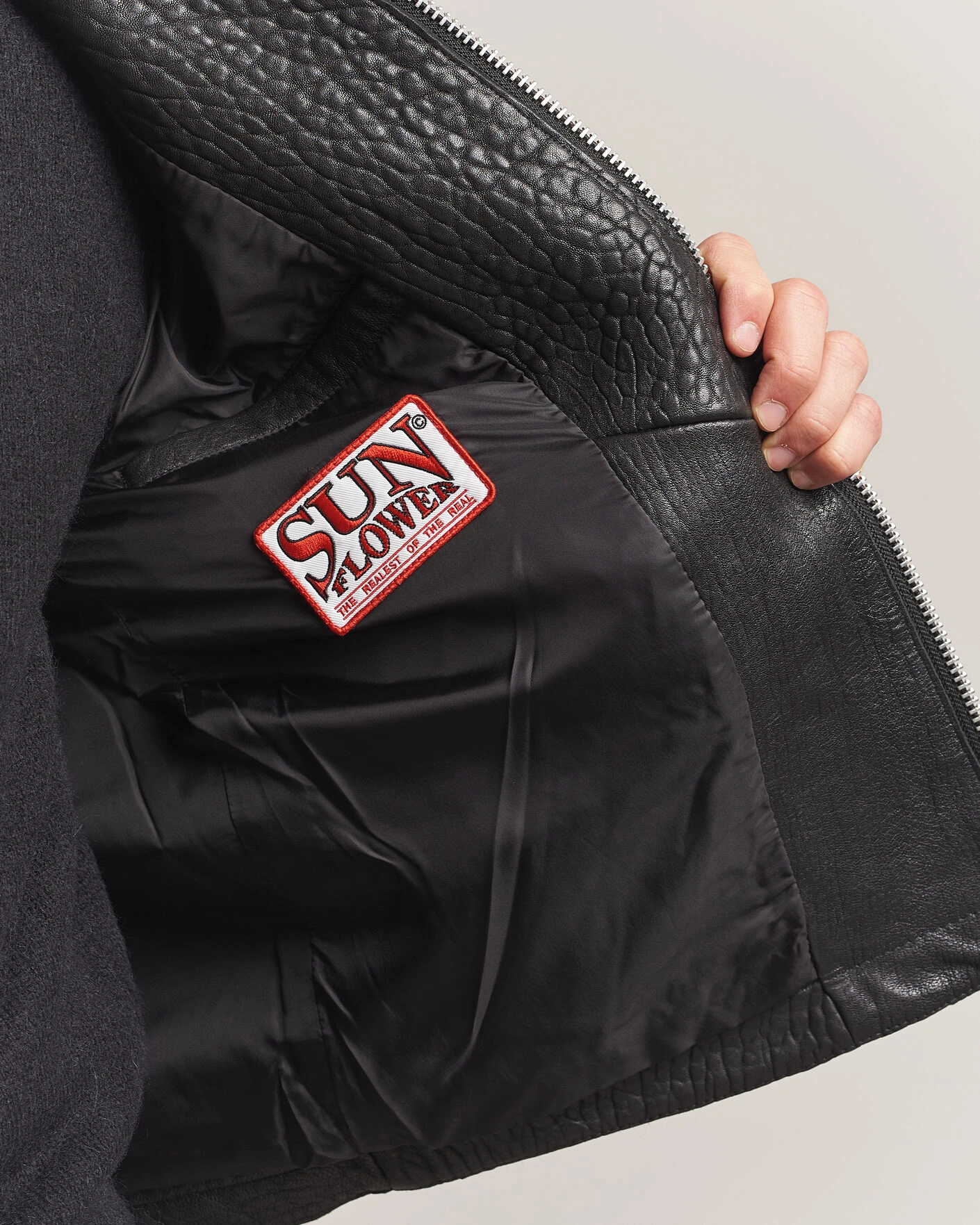 Herr | Jackor | Sunflower | Short Leather Jacket Black