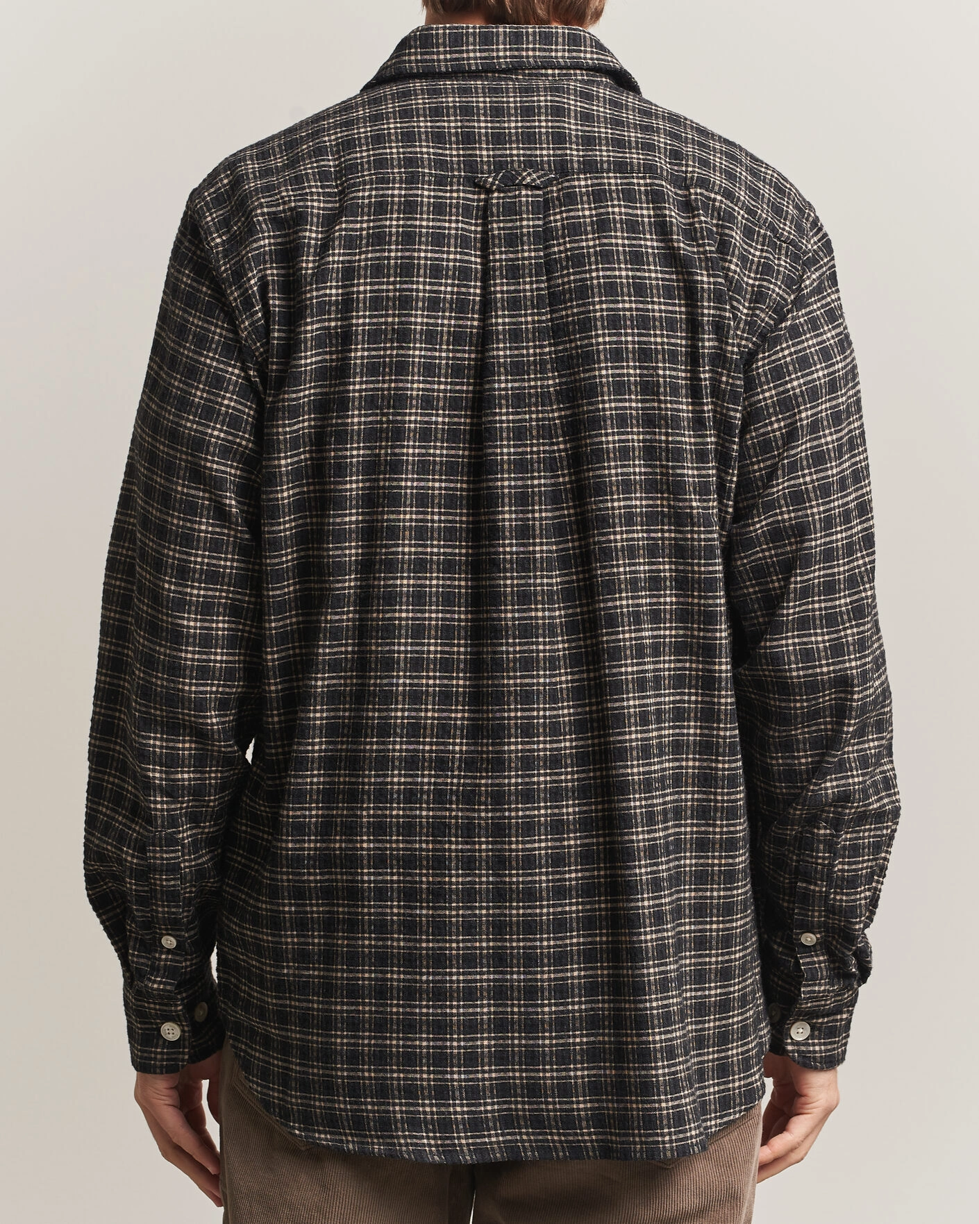 Herr | Skjortor | Forét | Form Regular Fit Italian Check Shirt Black
