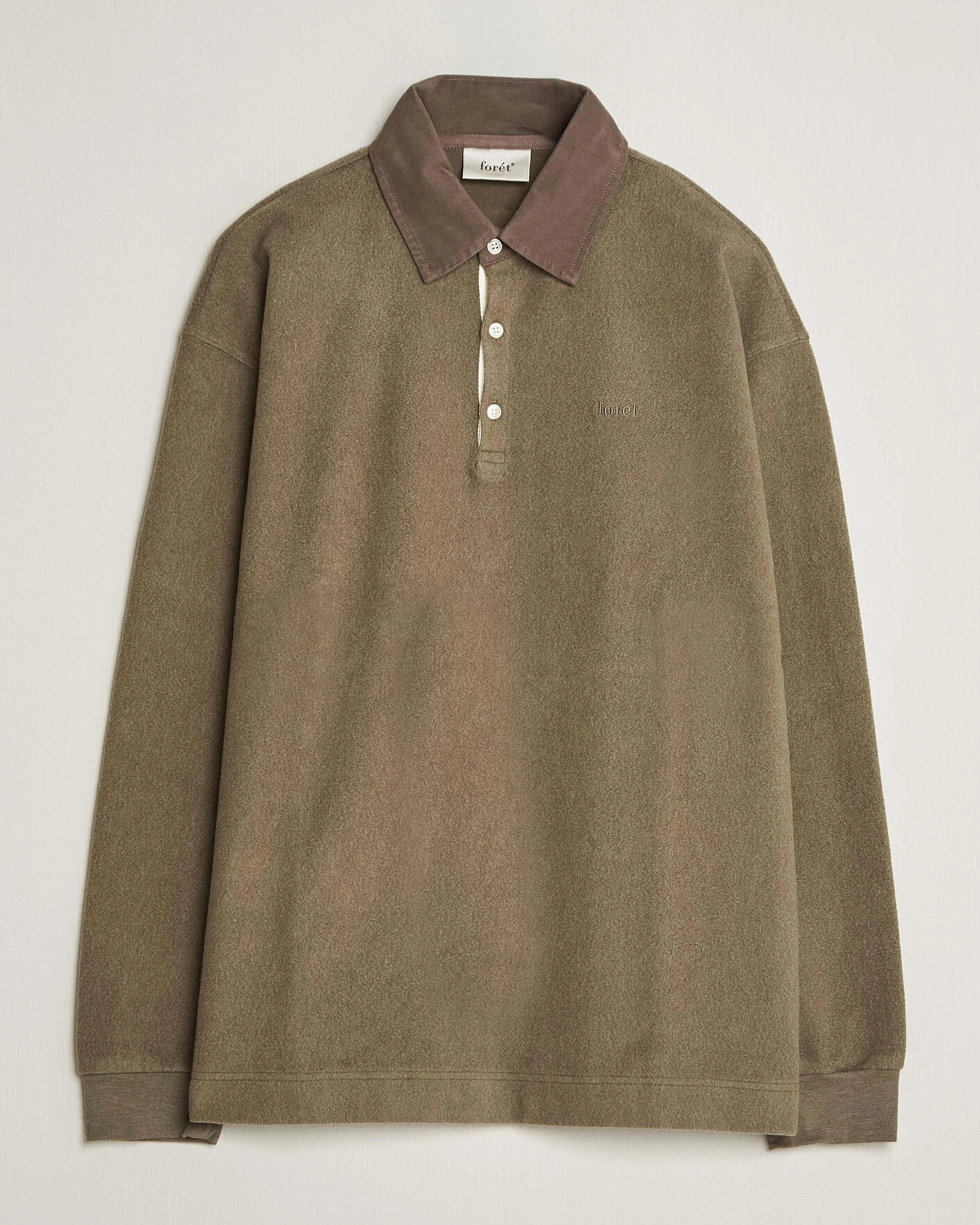 Herr | Tröjor | Forét | Herb Brushed Rugby Washed Brown
