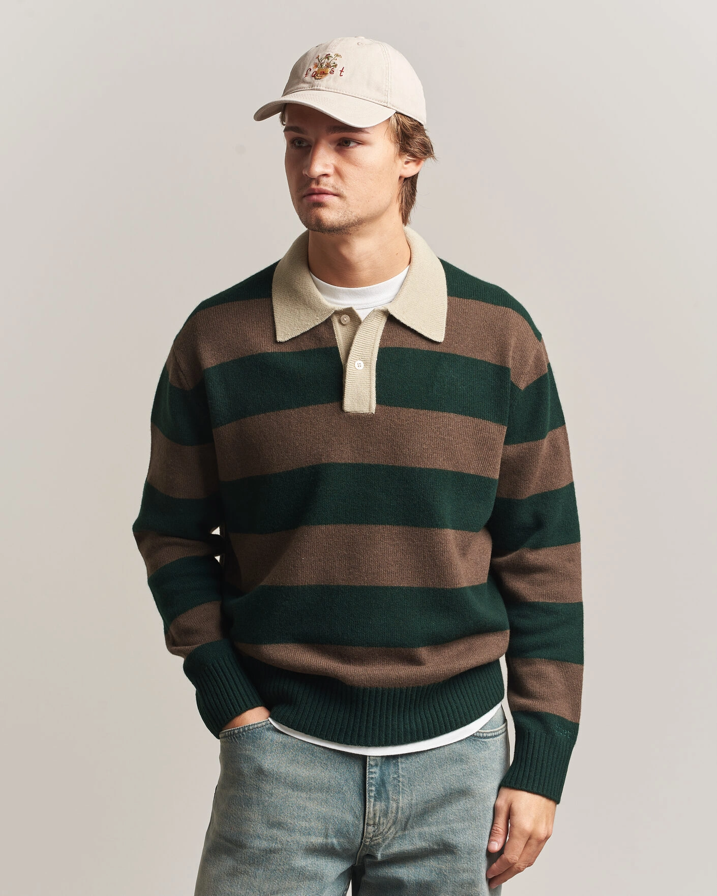 Herr | Hattar & kepsar | Forét | Vase Washed Cap Khaki