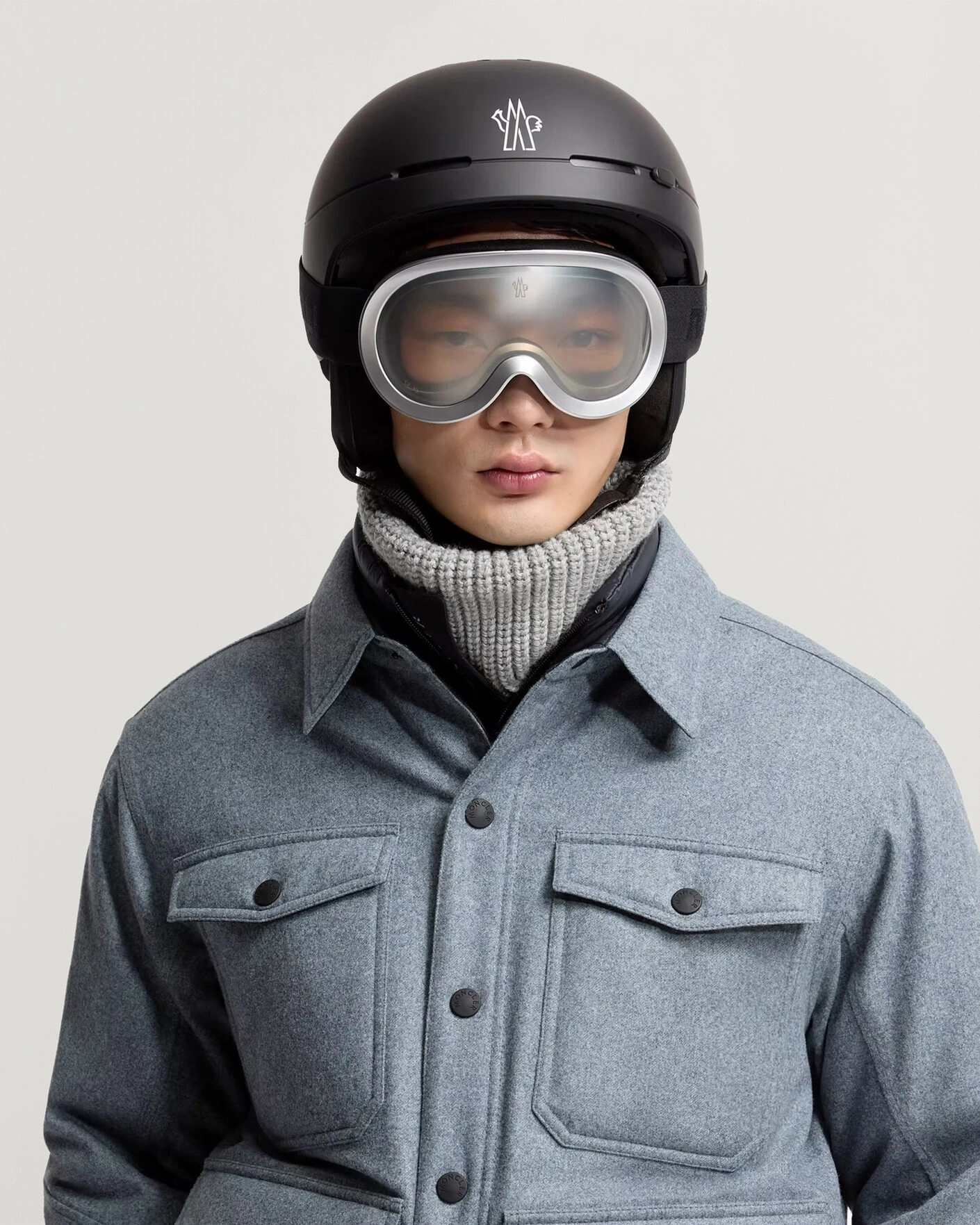 Herr | Solglasögon | Moncler Lunettes | Snowray Ski Googles Shiny Silver
