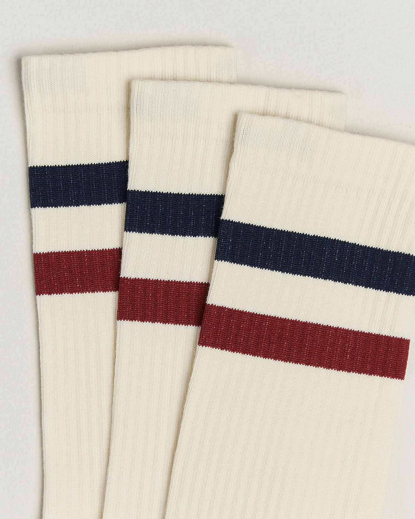 Herr | Underkläder | Sweyd | 3-Pack Two Stripe Cotton Socks Navy/Red/White