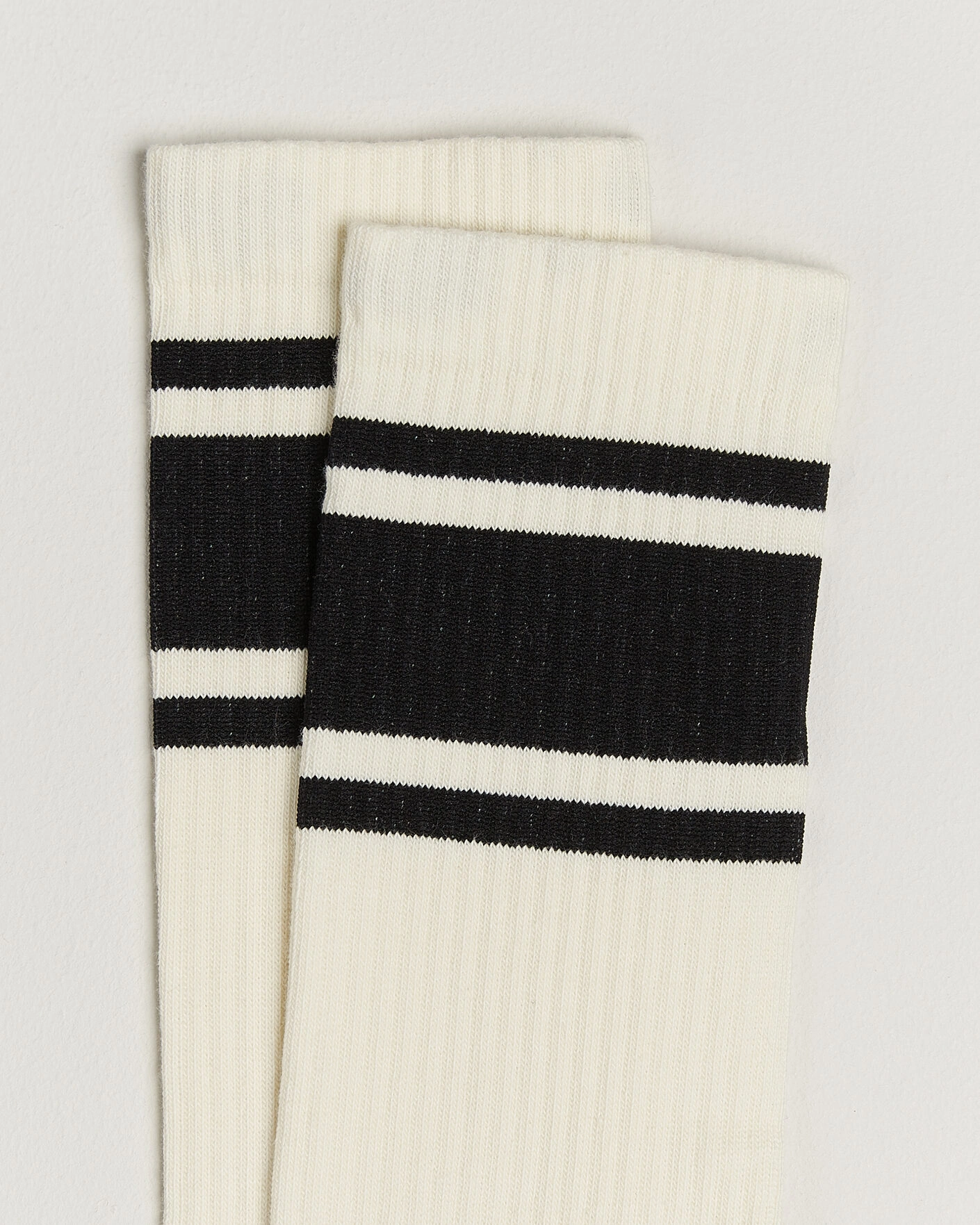 Herr | Underkläder | Sweyd | Triple Stripe Cotton Socks White/Black