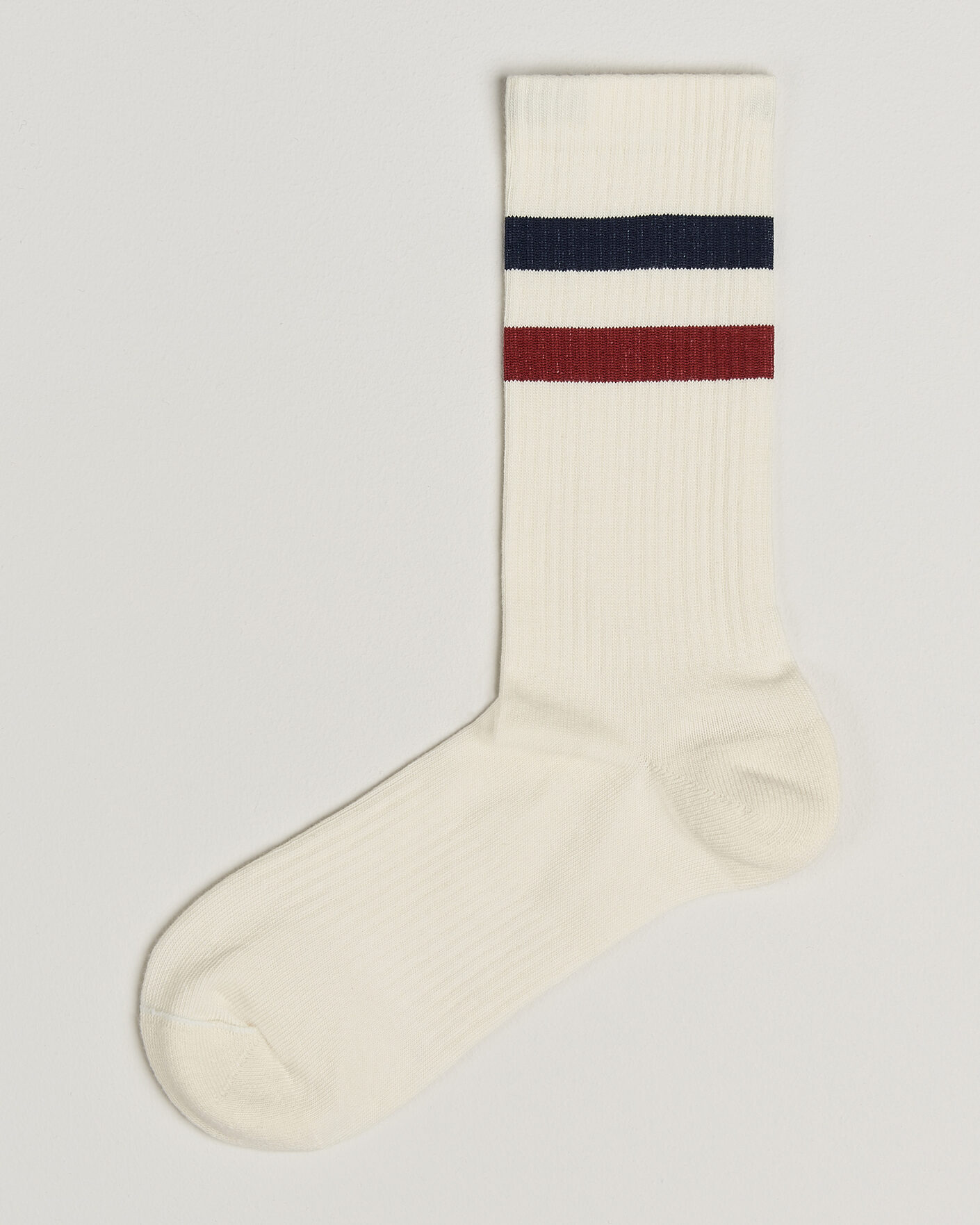 Herr | Underkläder | Sweyd | Two Stripe Cotton Socks Navy/Red/White