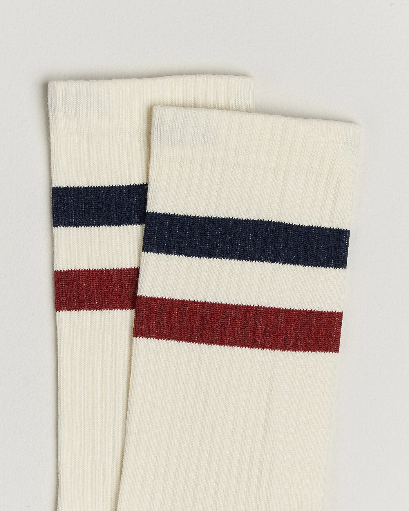 Herr | Underkläder | Sweyd | Two Stripe Cotton Socks Navy/Red/White