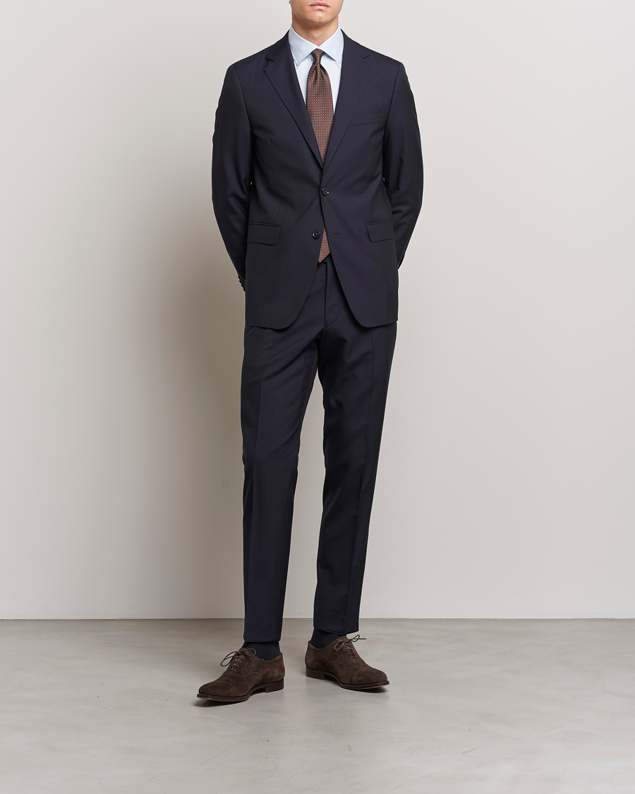 Herr | Kostymer | Oscar Jacobson | Falk Wool Suit Navy