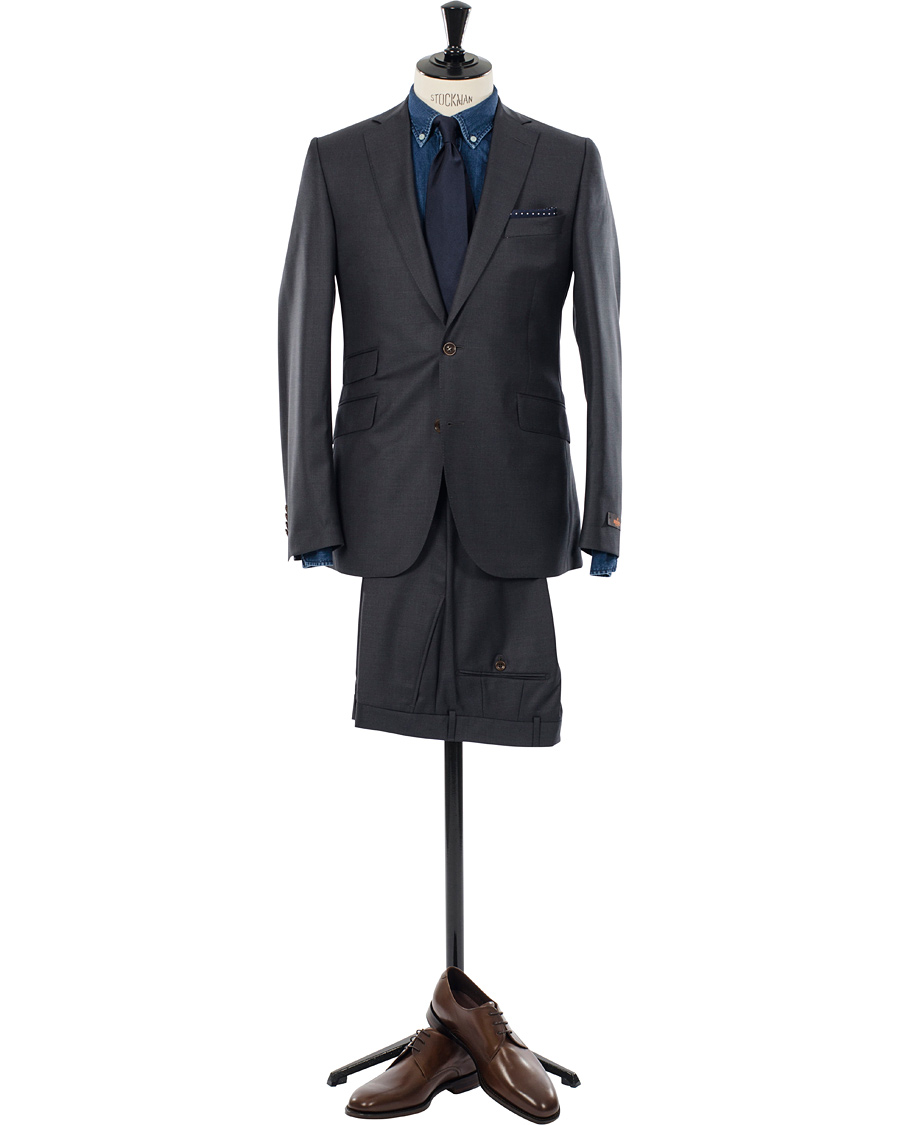 Herr |  |  | Paul Suit Solid Clothing Set Dark Grey