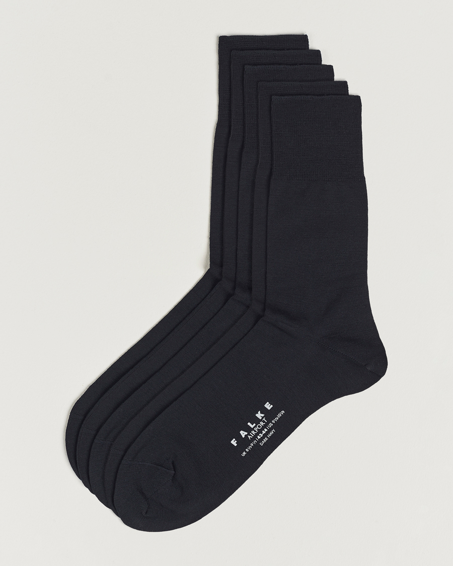 Herr | Underkläder | Falke | 5-Pack Airport Socks Dark Navy