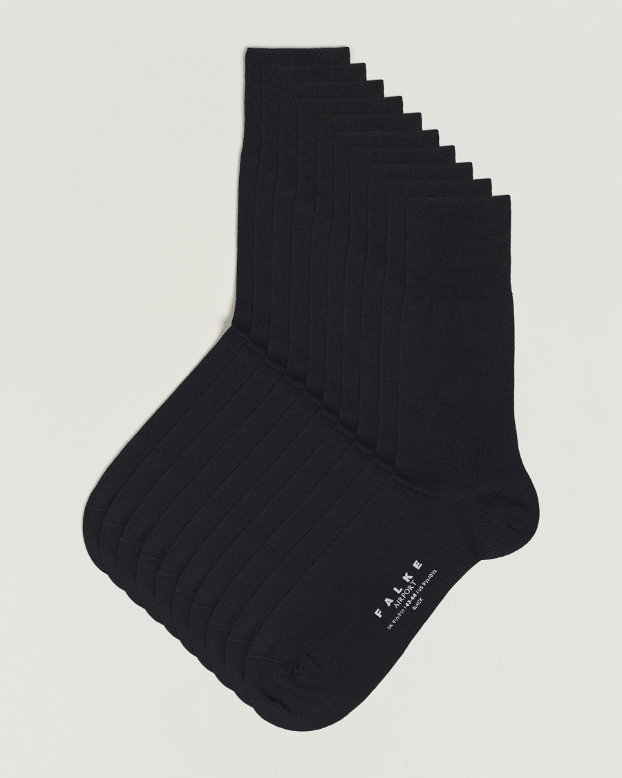 Herr | Underkläder | Falke | 10-Pack Airport Socks Black