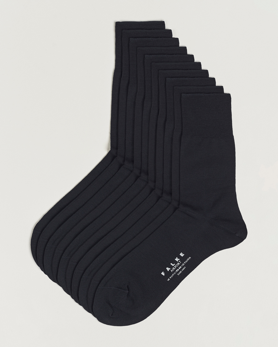 Herr | Underkläder | Falke | 10-Pack Airport Socks Dark Navy