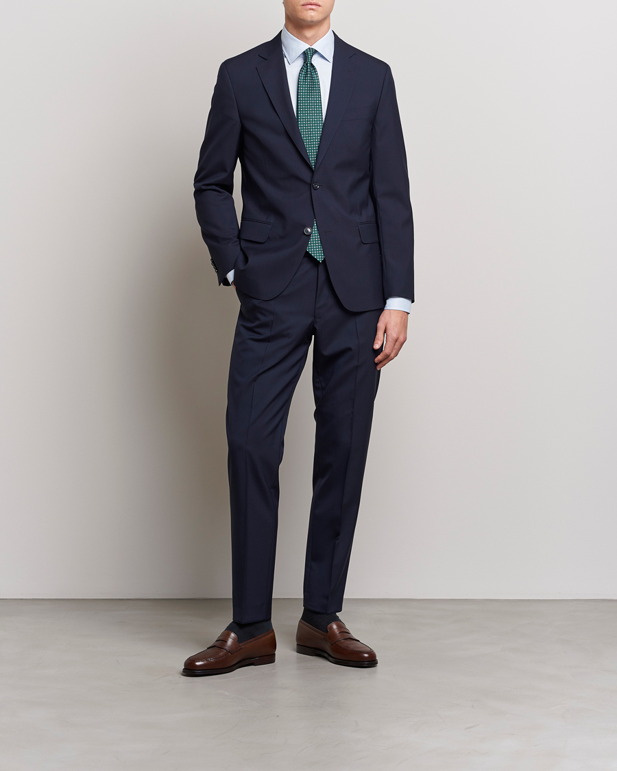 Herr | Tvådelade kostymer | Oscar Jacobson | Edmund Wool Suit Blue