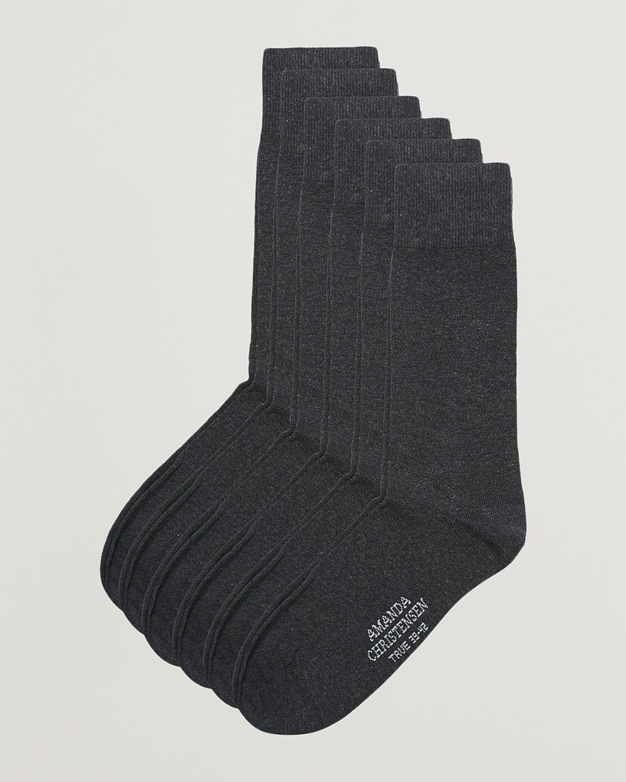 Herr | Business & Beyond | Amanda Christensen | 6-Pack True Cotton Socks Antrachite Melange