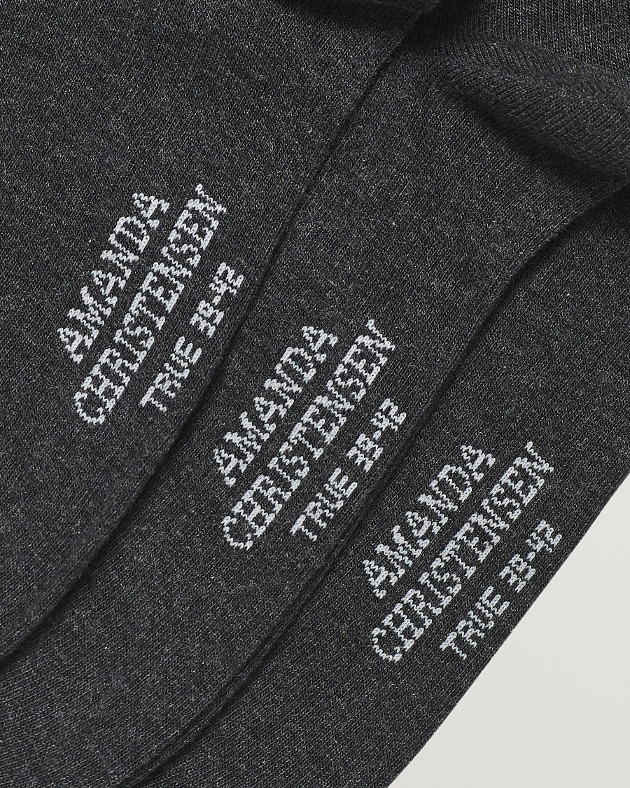 Herr | Underkläder | Amanda Christensen | 6-Pack True Cotton Socks Antrachite Melange