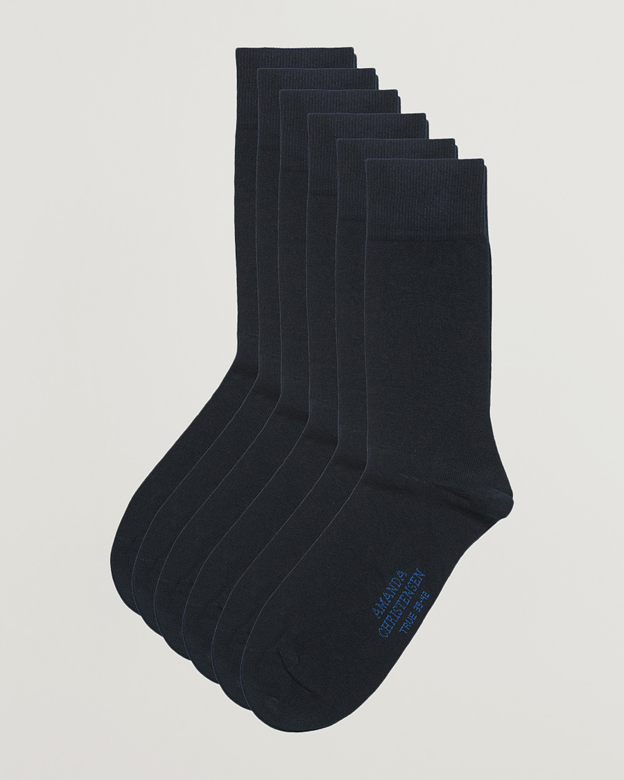 Herr | Underkläder | Amanda Christensen | 6-Pack True Cotton Socks Dark Navy