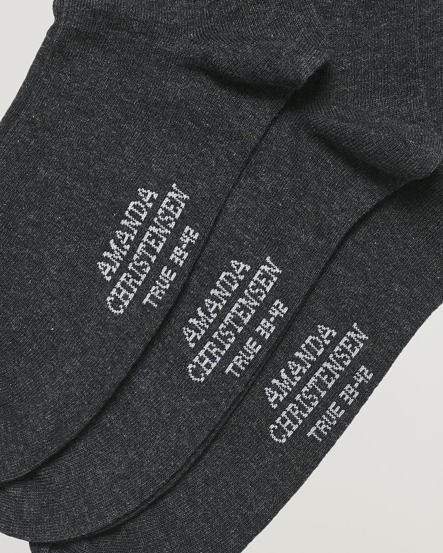 Herr | Underkläder | Amanda Christensen | 9-Pack True Cotton Socks Antrachite Melange