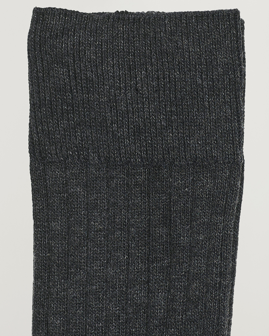 Herr | Strumpor | Amanda Christensen | 6-Pack True Cotton Ribbed Socks Antracite Melange