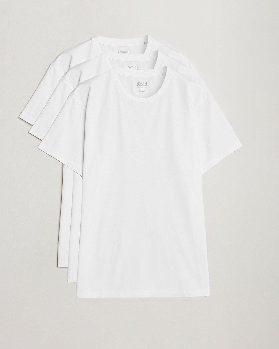 Herr | T-Shirts | Colorful Standard | 3-Pack Classic Organic T-Shirt Optical White