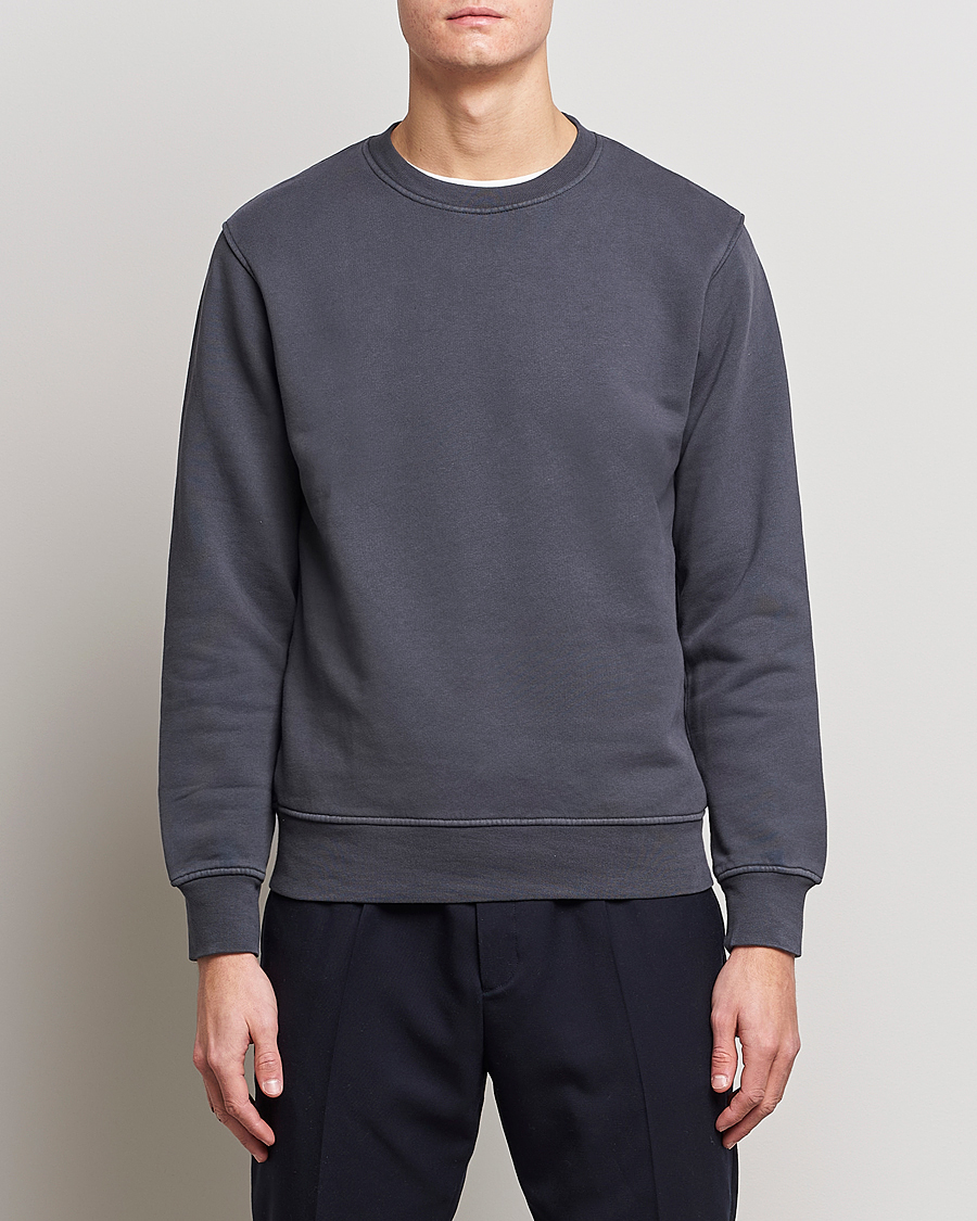 Herr |  | Colorful Standard | 2-Pack Classic Organic Crew Neck Sweat Lava Grey/Optical White