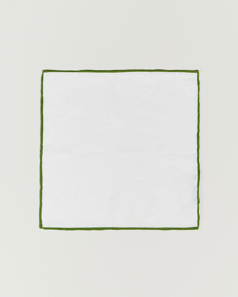 Herr | Näsdukar | Amanda Christensen | Set Tie & Pocket Square Green/White