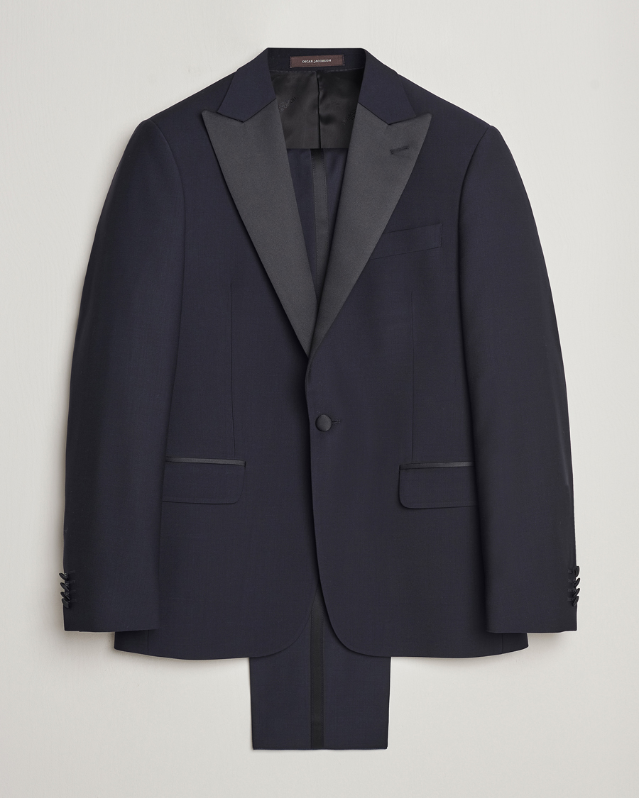 Herr |  | Oscar Jacobson | Frampton Wool Tuxedo Suit Navy