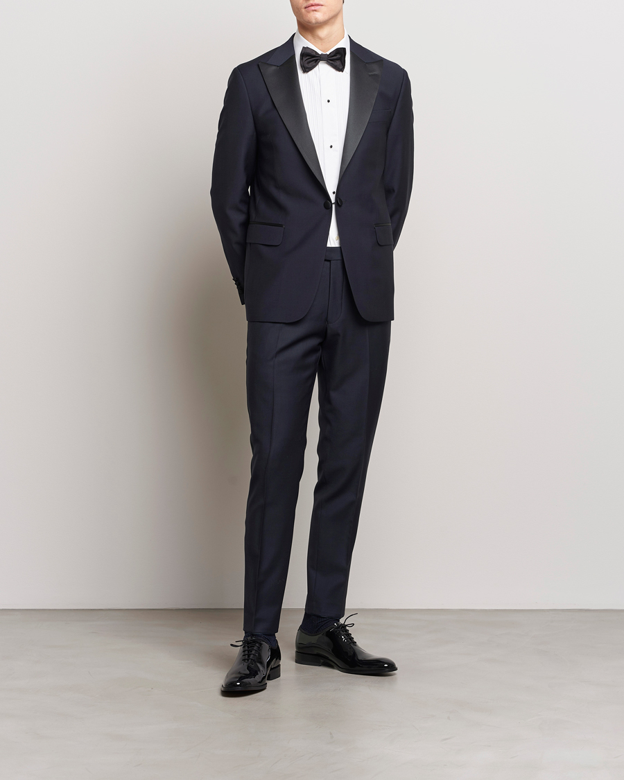 Herr | Smoking | Oscar Jacobson | Frampton Wool Tuxedo Suit Navy