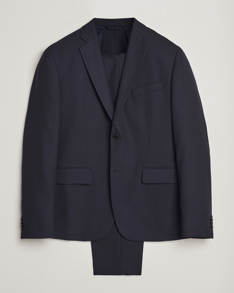 Herr | Kostymer | J.Lindeberg | Hopper Active Hopsack Suit Navy