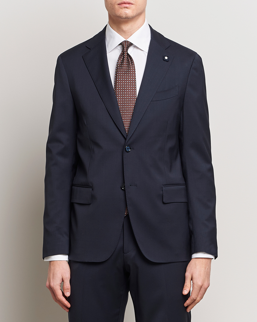 Herr | Italian Department | Lardini | Wool Suit Navy