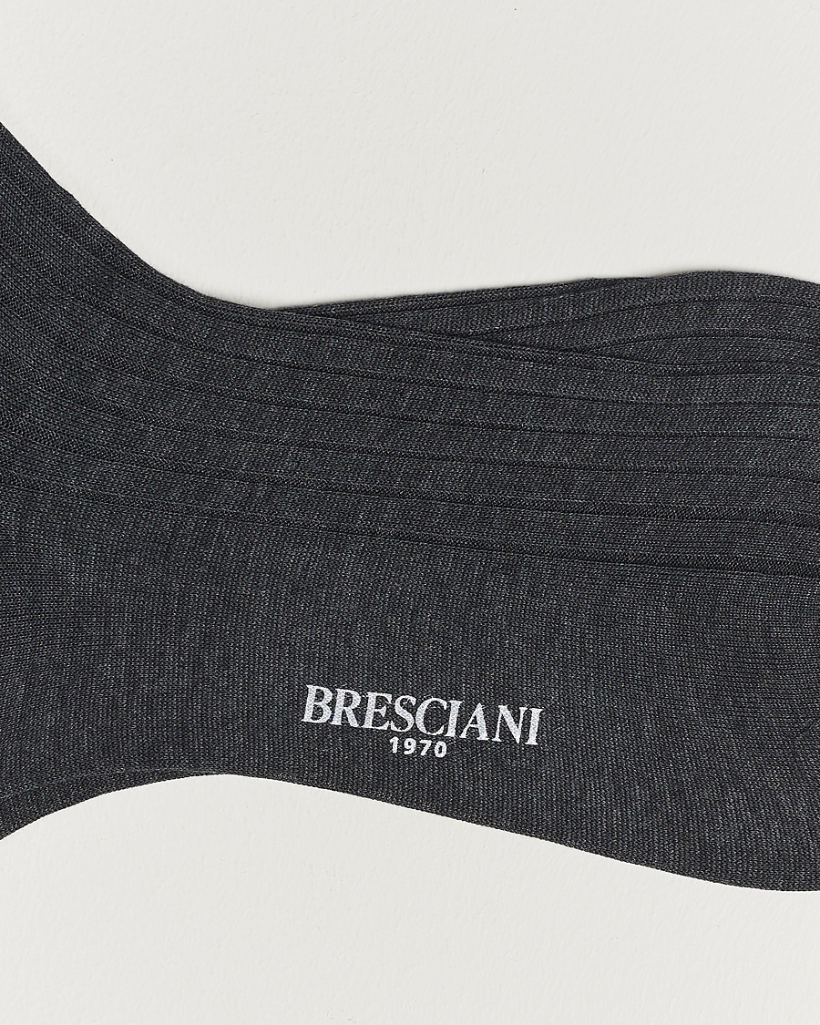Herr | Underkläder | Bresciani | 3-pack Cotton Ribbed Short Socks Grey Melange