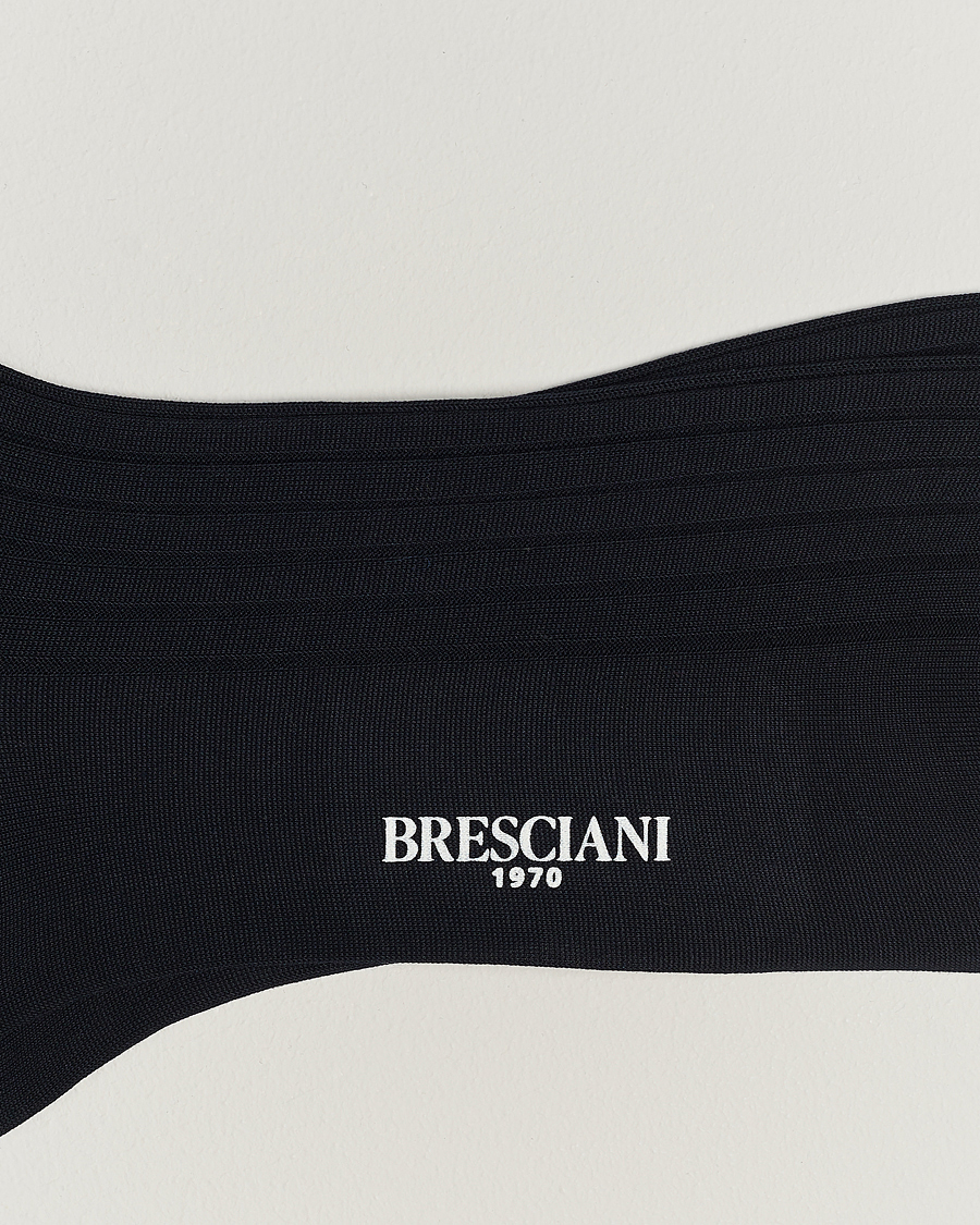 Herr | Underkläder | Bresciani | 3-pack Cotton Ribbed Short Socks Navy