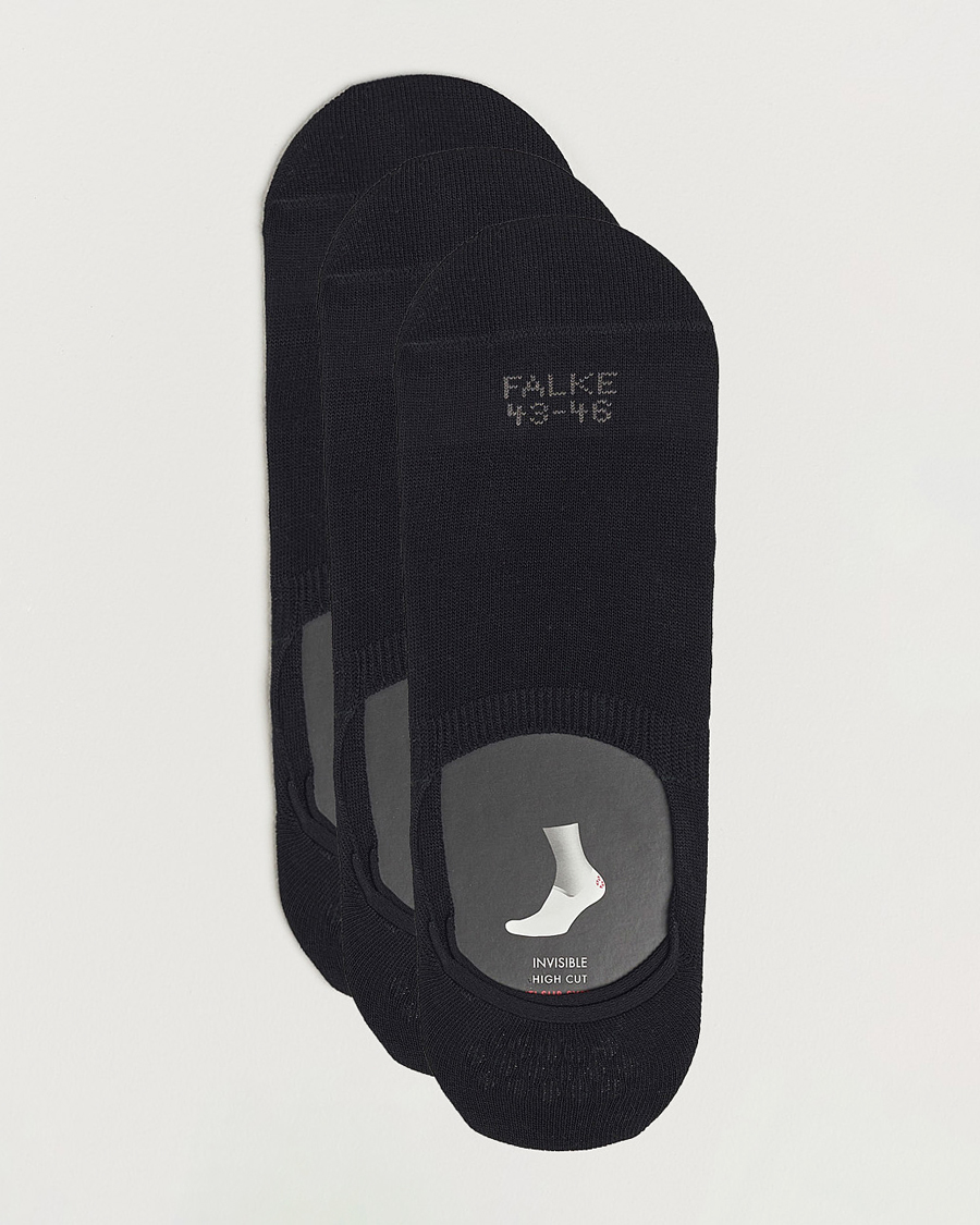 Herr | Underkläder | Falke | 3-pack Casual High Cut Sneaker Socks Black