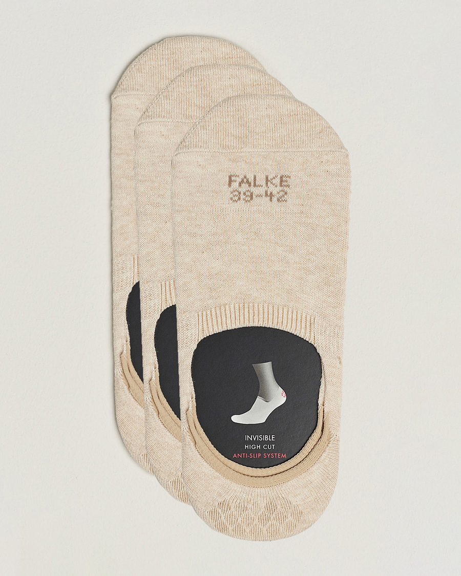 Herr | Underkläder | Falke | 3-pack Casual High Cut Sneaker Socks Sand