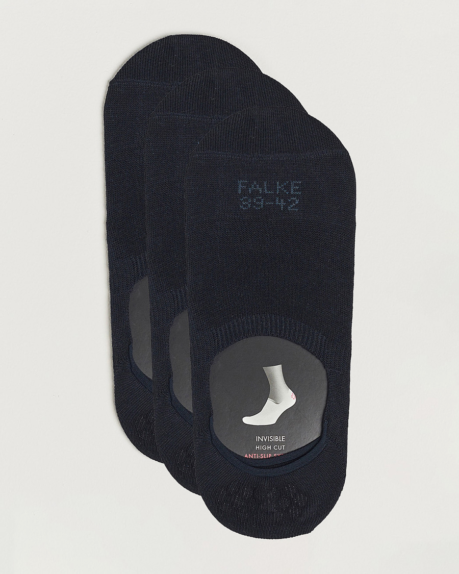 Herr | Underkläder | Falke | 3-pack Casual High Cut Sneaker Socks Dark Navy