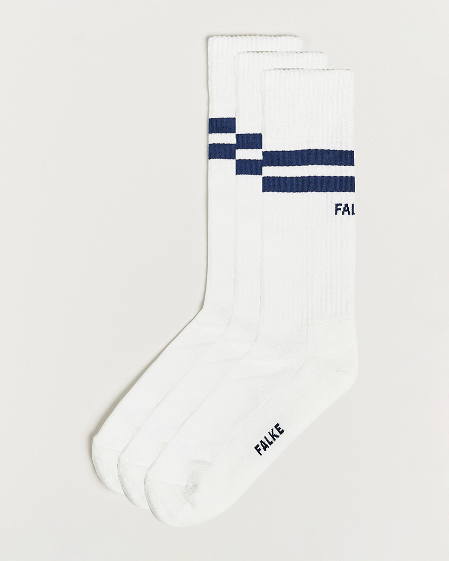 Herr | Underkläder | Falke | 3-pack Dynamic Tennis Socks White/Blue