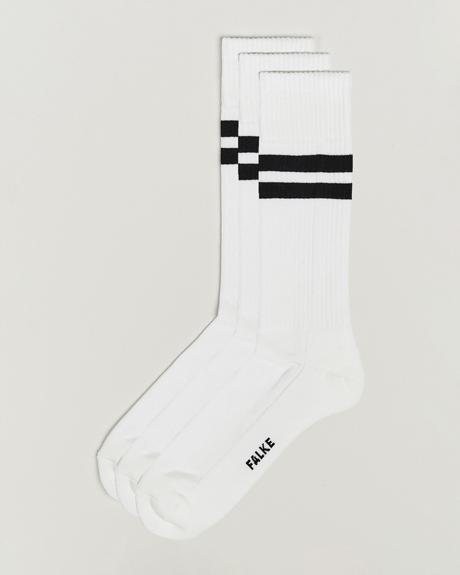 Herr | Underkläder | Falke | 3-pack Dynamic Tennis Socks White/Black