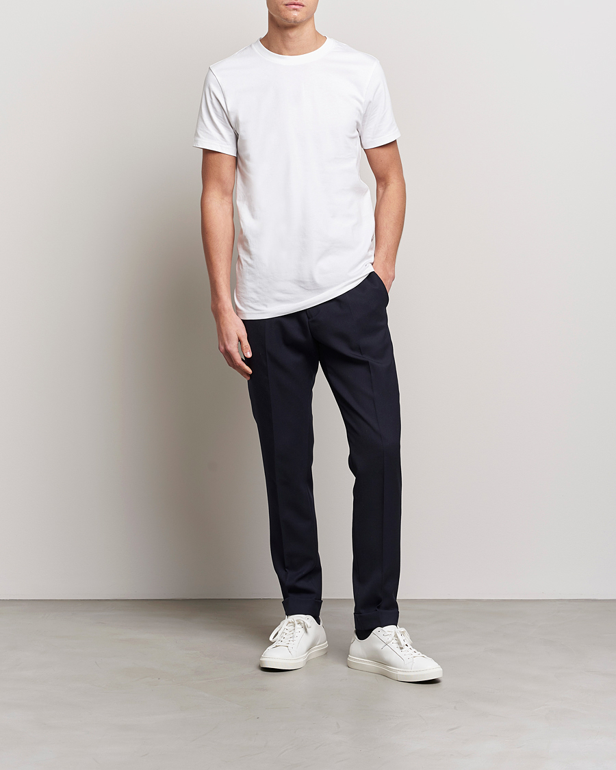 Herr | T-Shirts | Bread & Boxers | 3-pack Crew Neck Regular T-Shirt White