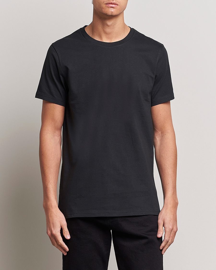Herr | T-Shirts | Bread & Boxers | 3-pack Crew Neck Regular T-Shirt Black