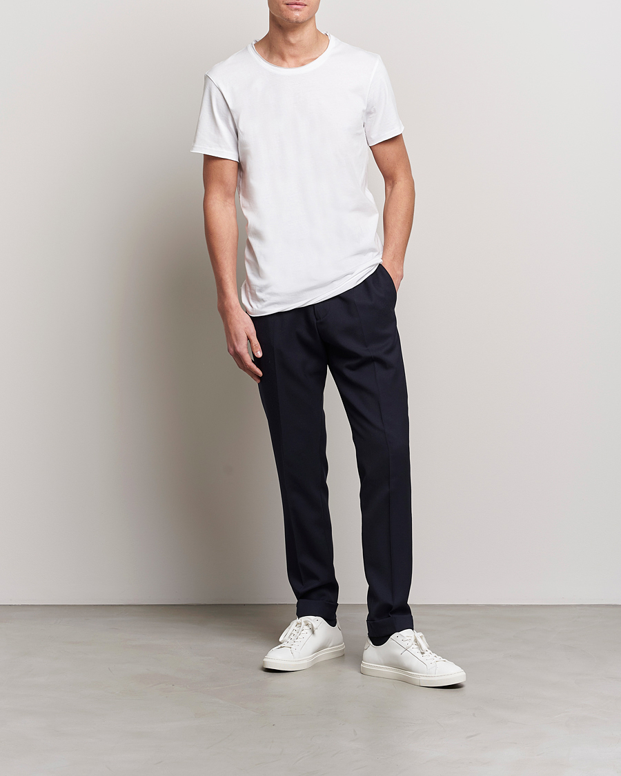 Herr | T-Shirts | Bread & Boxers | 3-pack Crew Neck Relaxed White