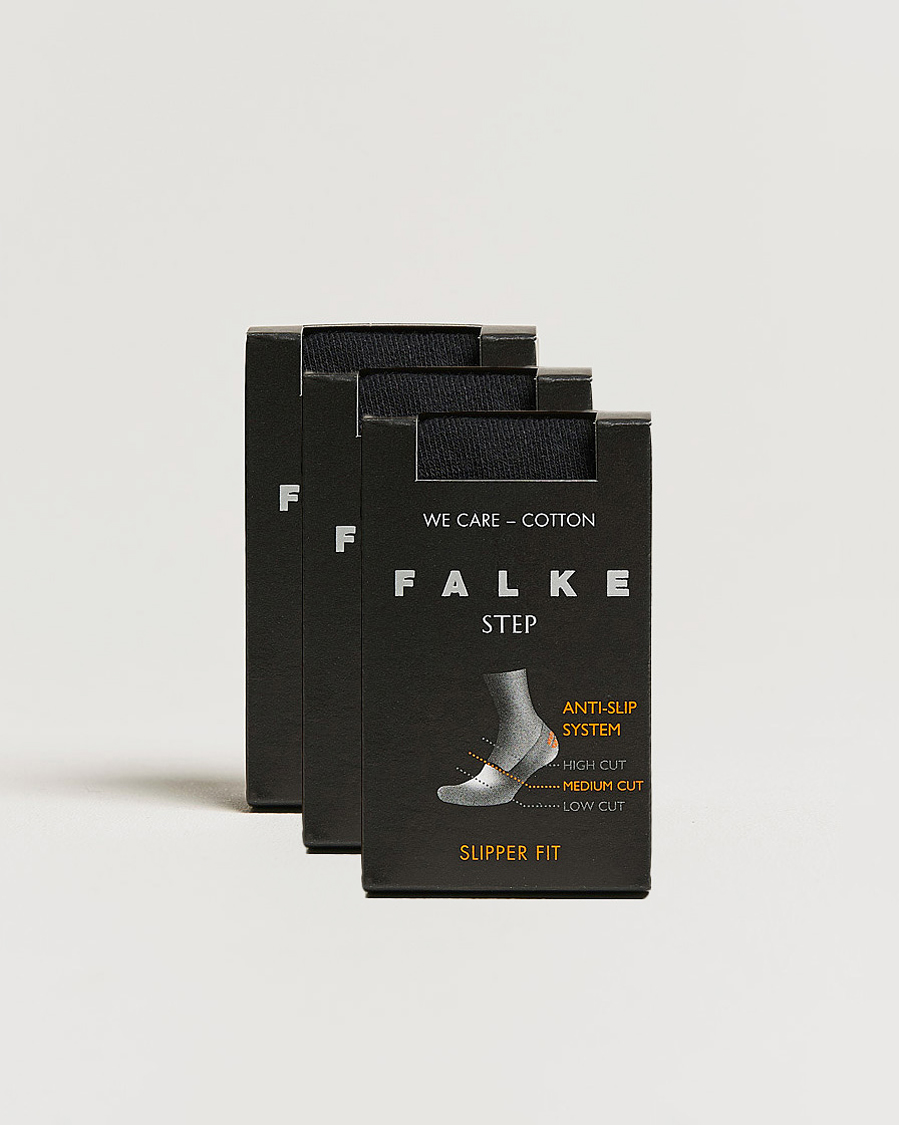 Herr | Underkläder | Falke | 3-pack Step In Box Loafer Socks Black