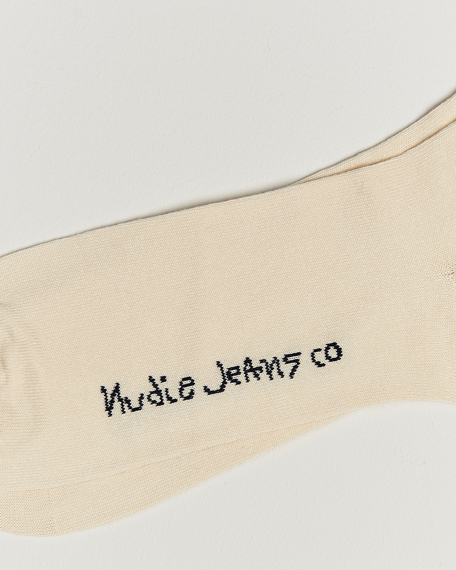 Herr | Underkläder | Nudie Jeans | 3-pack Amundsson Tennis Socks Off White/Navy