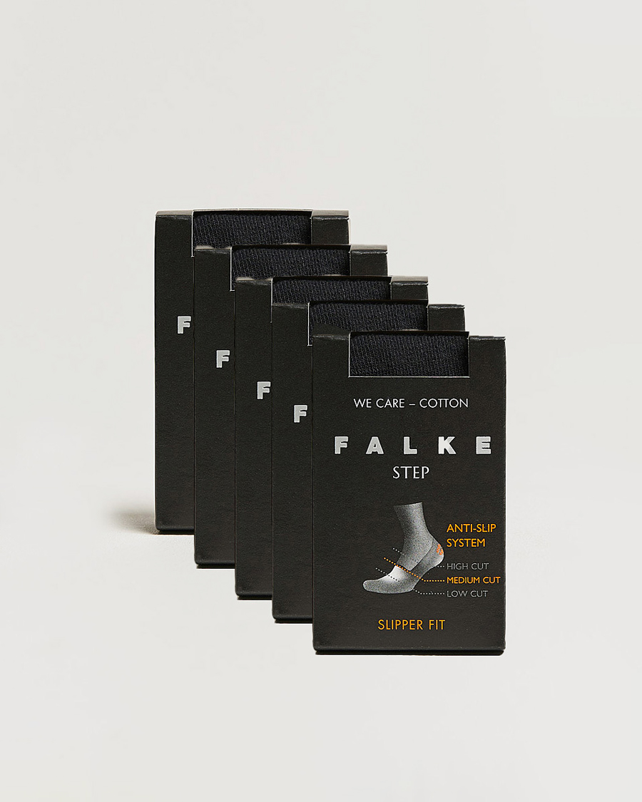 Herr | Underkläder | Falke | 5-pack Step In Box Loafer Socks Black