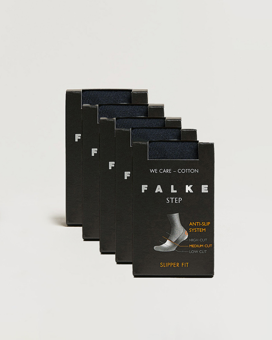 Herr | Underkläder | Falke | 5-pack Step In Box Loafer Socks Navy