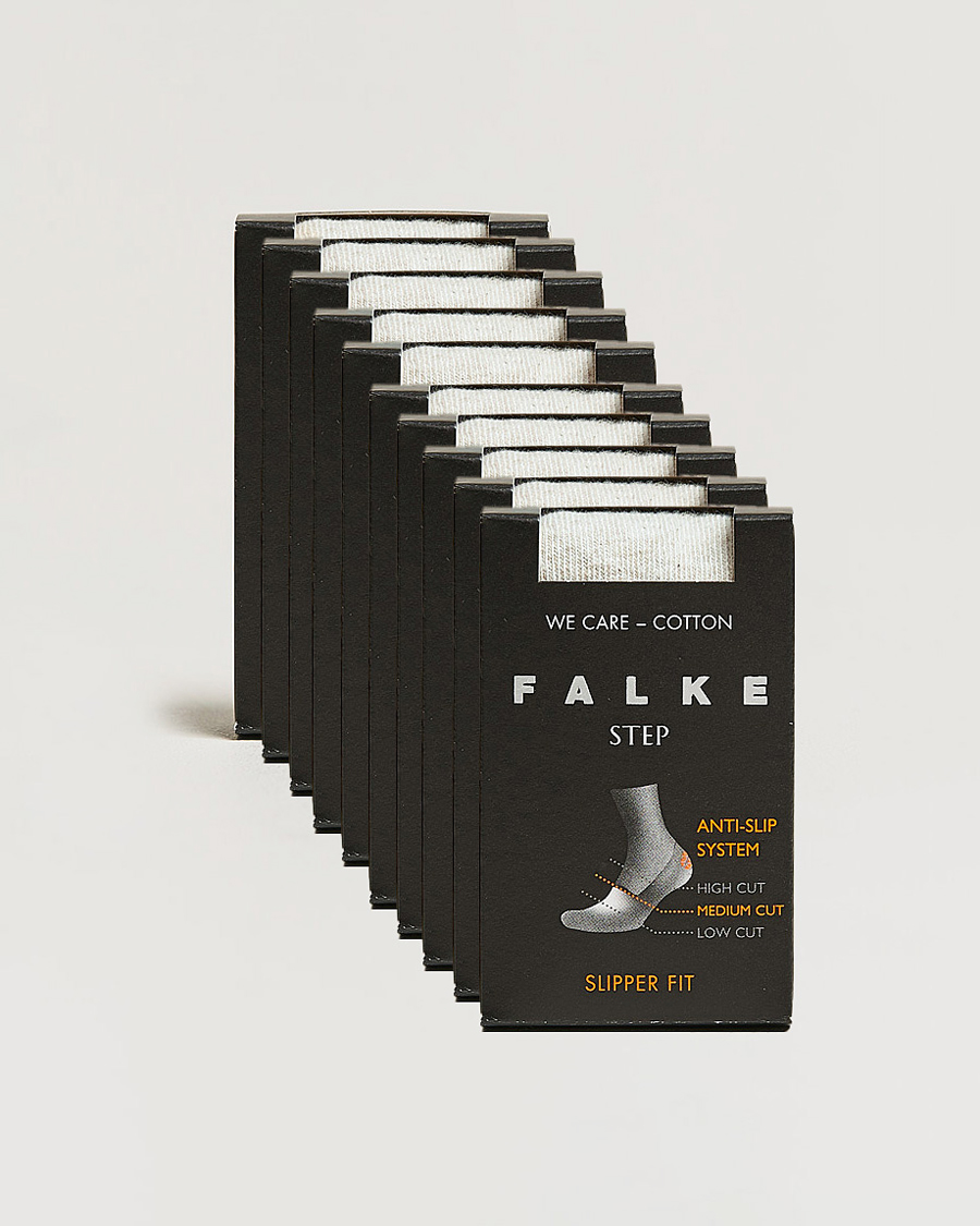 Herr | Underkläder | Falke | 10-pack Step In Box Loafer Socks White