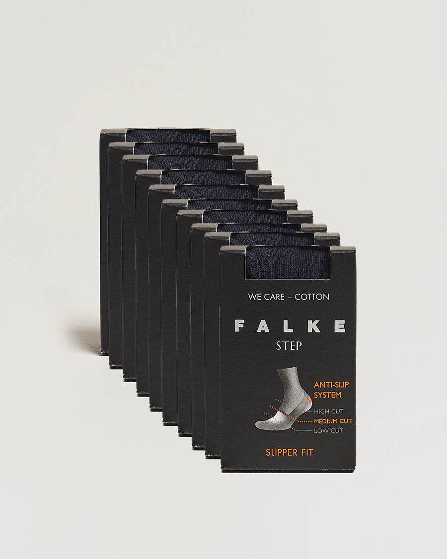 Herr | Underkläder | Falke | 10-pack Step In Box Loafer Socks Navy