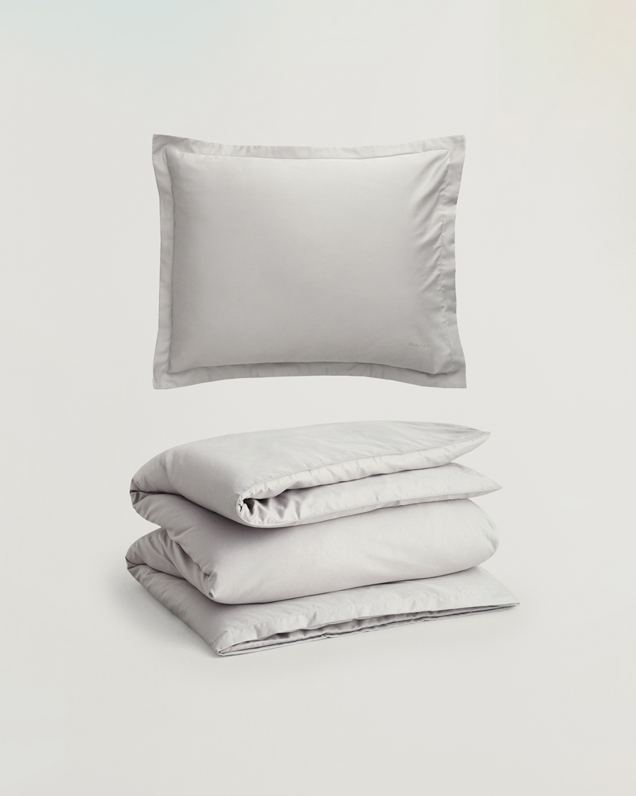 Herr | Till hemmet | GANT | Sateen Duvet & Pillowcase Set Moon Grey