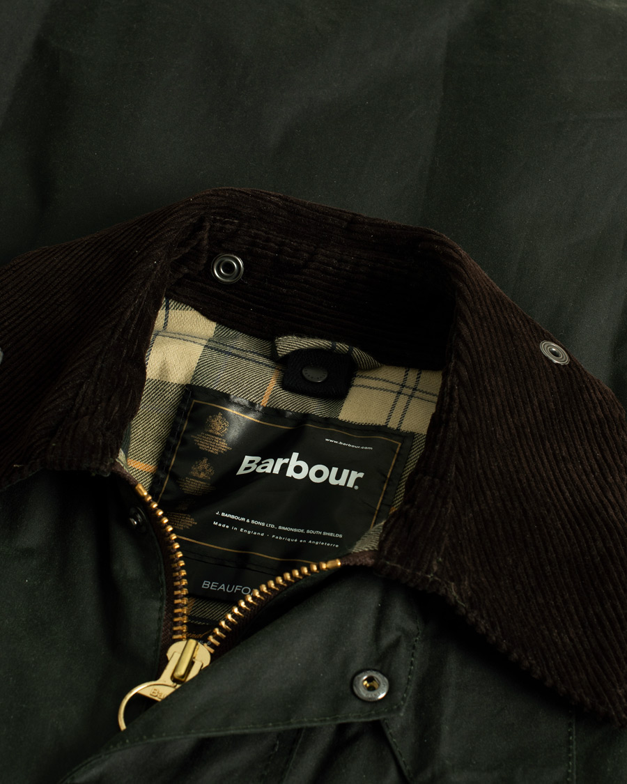 Herr | Barbour Lifestyle Classic Beaufort Jacket Sage | Pre-owned | Barbour Lifestyle Classic Beaufort Jacket Sage