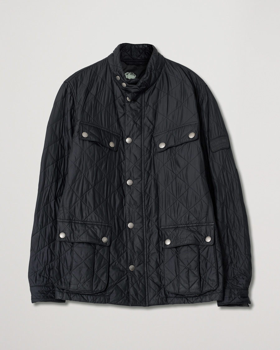 Herr | Barbour International Ariel Quilted Jacket Black | Pre-owned | Barbour International Ariel Quilted Jacket Black