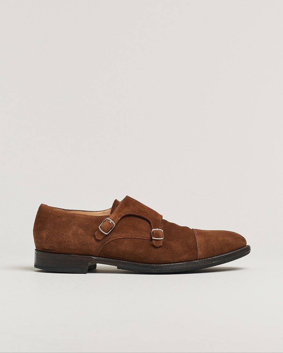 Herr | Loake 1880 Cannon Monkstrap Cognac Suede UK11 - EU45 | Pre-owned | Loake 1880 Cannon Monkstrap Cognac Suede UK11 - EU45