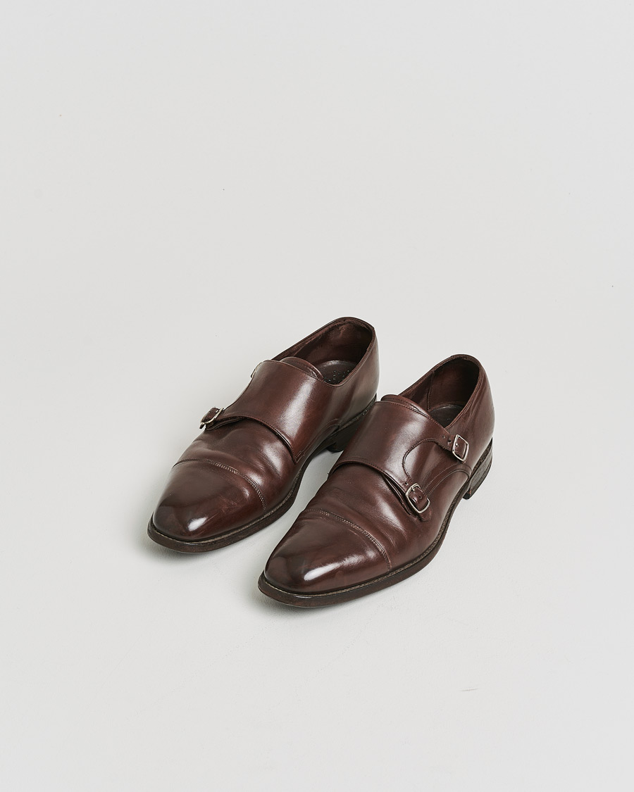 Herr | Pre-owned Skor | Pre-owned | Loake 1880 Cannon Monkstrap Dark Brown Burnished Calf UK9,5 - EU43,5