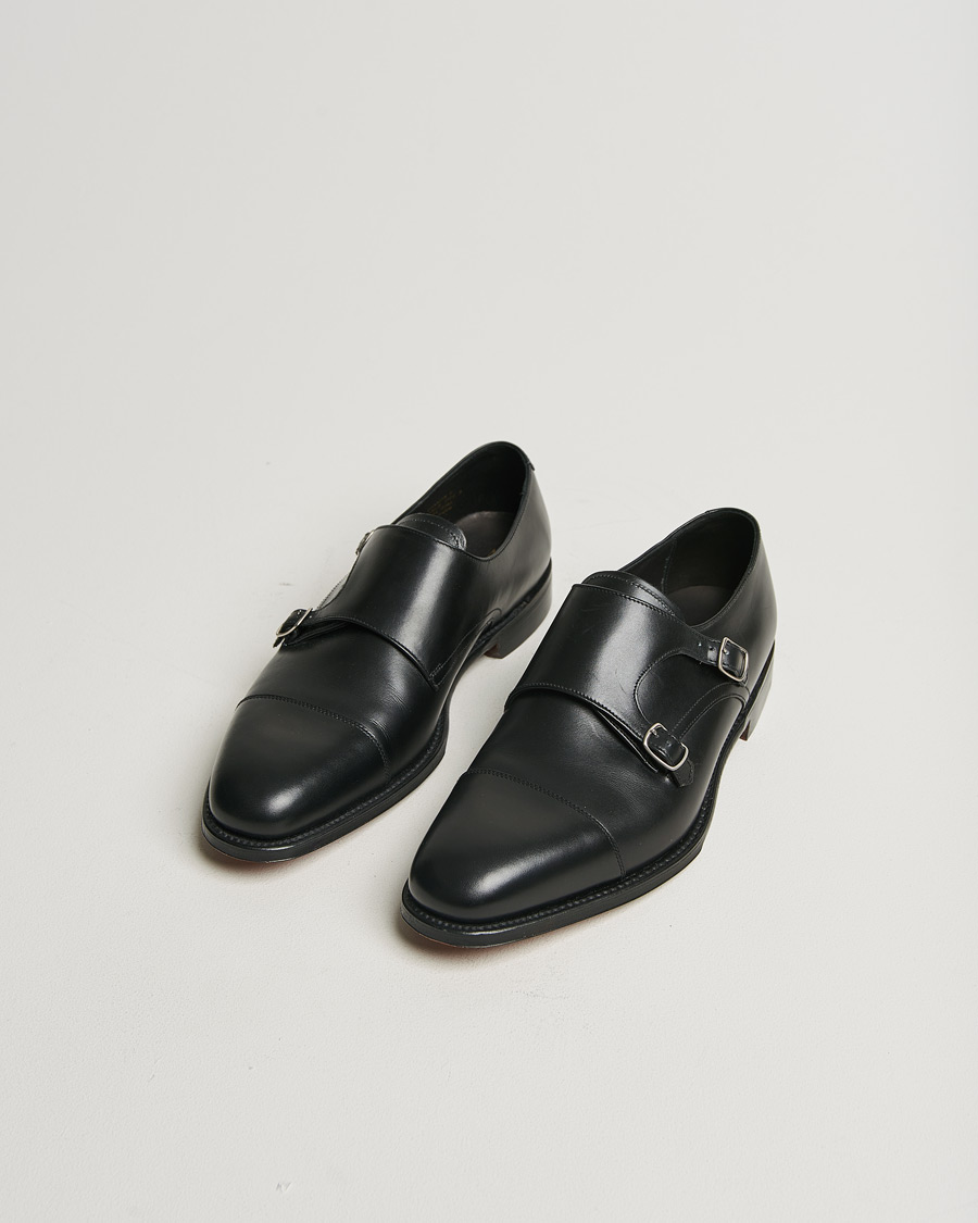 Herr | Loake 1880 Cannon Monkstrap Black Calf | Pre-owned | Loake 1880 Cannon Monkstrap Black Calf